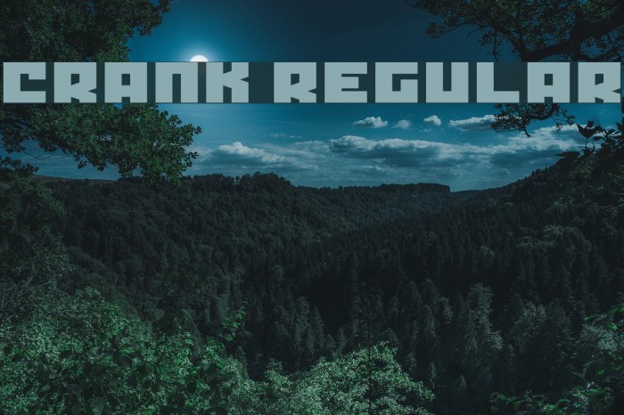 Crank Regular Font examples