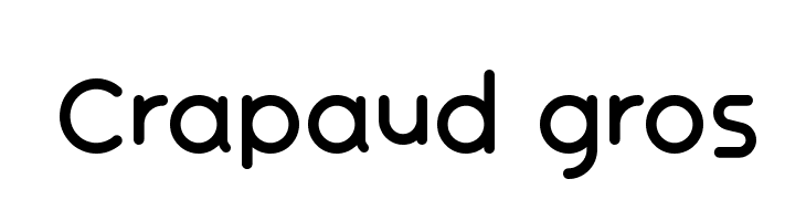 Crapaud gros  Frei Schriftart Herunterladen