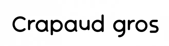 Crapaud gros  Frei Schriftart Herunterladen