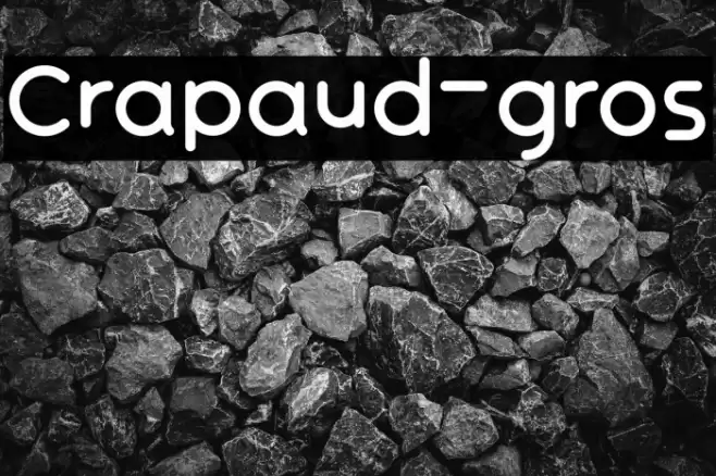 Crapaud-gros Font examples
