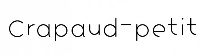 Crapaud-petit  Descarca Fonturi Gratis