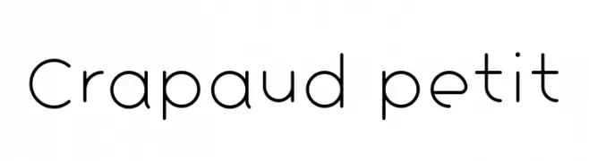 Crapaud petit  Frei Schriftart Herunterladen