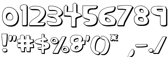 Crappity-Crap-Crap 3D Font OTHER CHARS