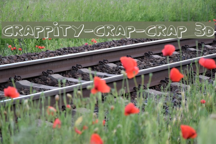 Crappity-Crap-Crap 3D Font examples