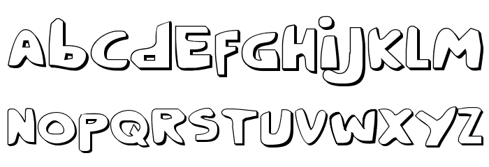 Crappity-Crap-Crap 3D Font LOWERCASE