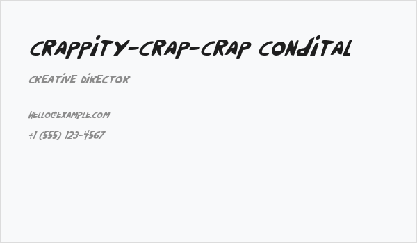 Crappity-Crap-Crap CondItal Business Card