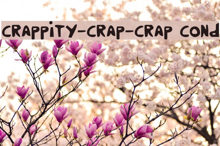 Crappity-Crap-Crap Cond Font examples
