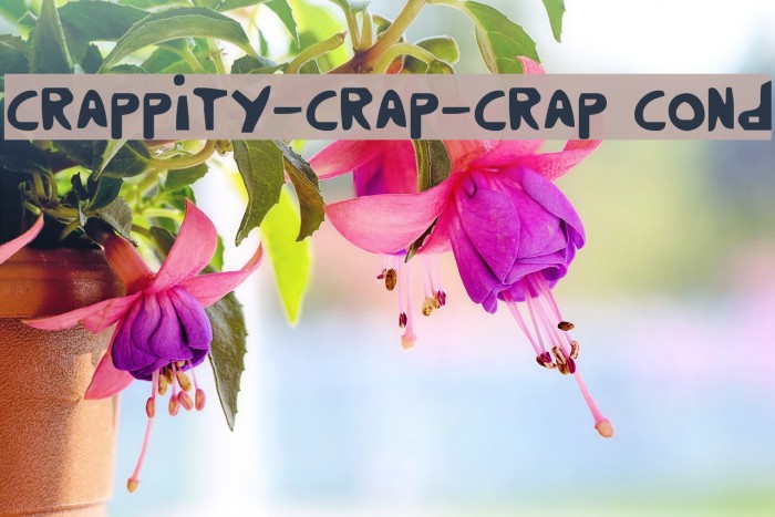 Crappity-Crap-Crap Cond Font examples