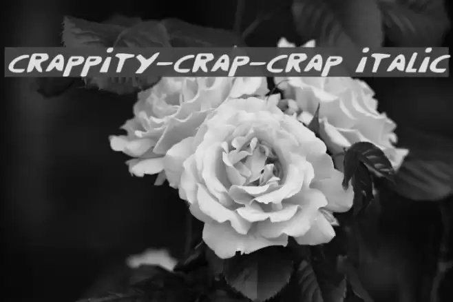 Crappity-Crap-Crap Italic Fuentes examples