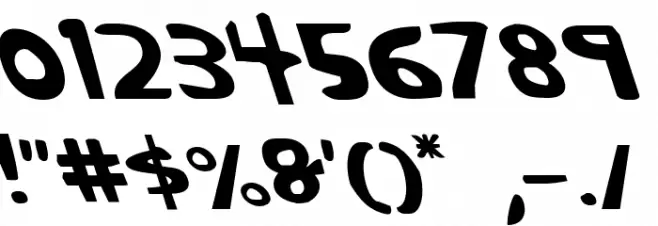 Crappity-Crap-Crap Leftalic フォント その他の文字