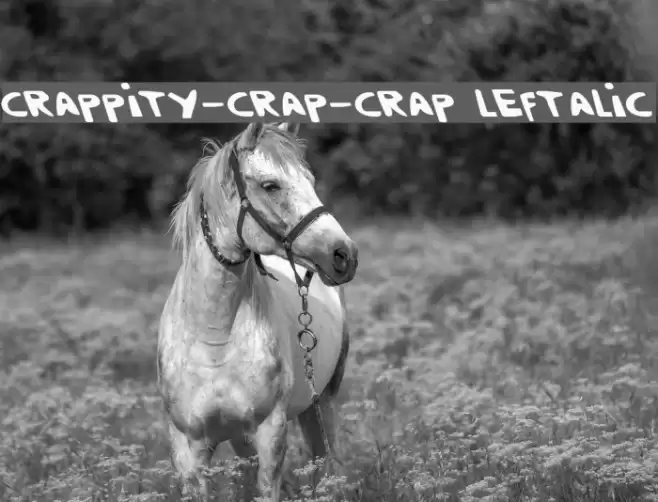 Crappity-Crap-Crap Leftalic フォント examples