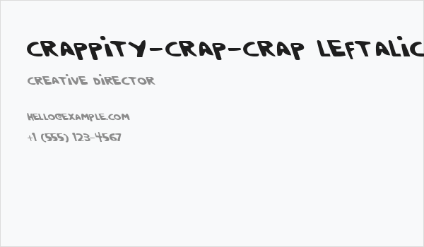 Crappity-Crap-Crap Leftalic Business Card