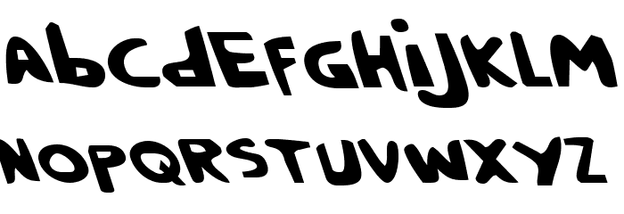 Crappity-Crap-Crap Leftalic Font LOWERCASE