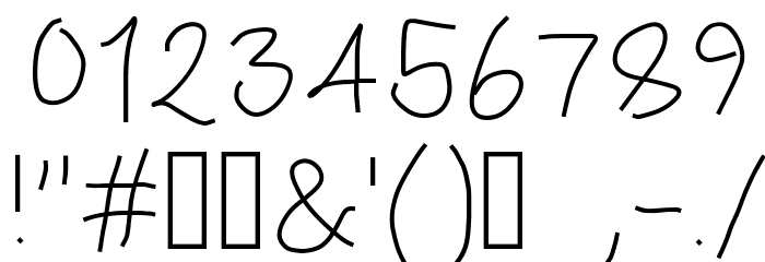 Crappy Font Font OTHER CHARS