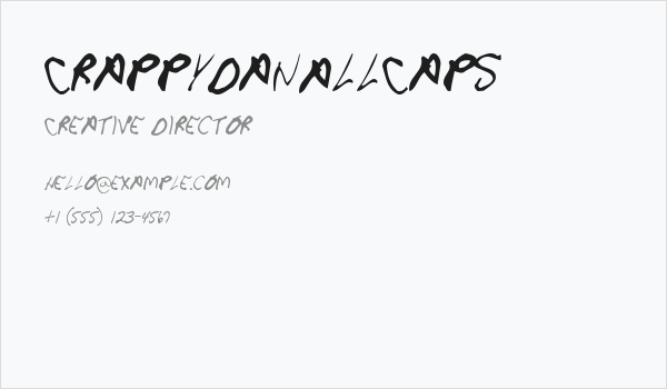 CrappyDanAllCaps Business Card