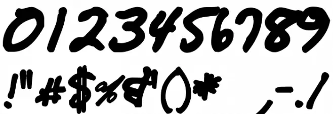 CrappyDanBlack Font OTHER CHARS