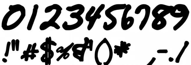 CrappyDanBlackAllCaps Font OTHER CHARS