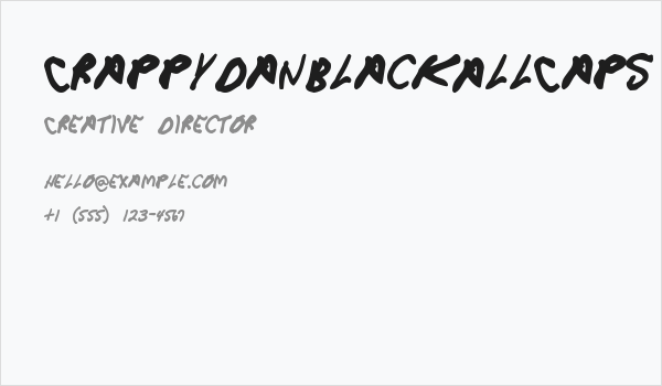 CrappyDanBlackAllCaps Business Card