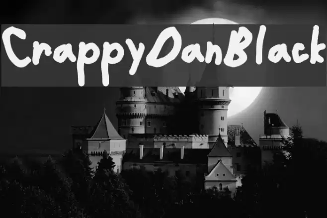 CrappyDanBlack Font examples