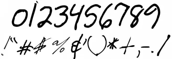 CrappyDanLowercase Font OTHER CHARS