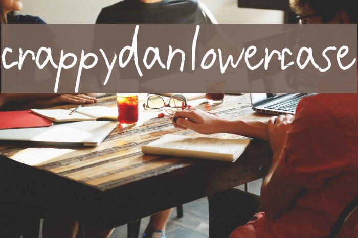 CrappyDanLowercase Font examples