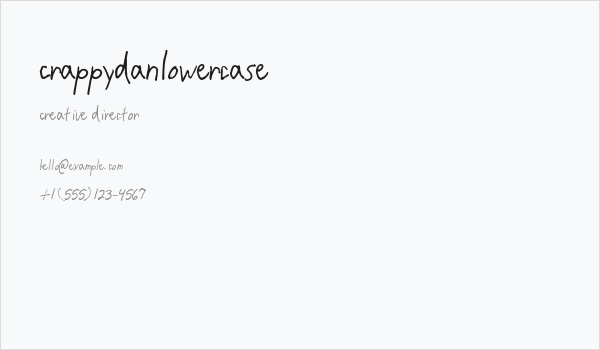 CrappyDanLowercase Business Card