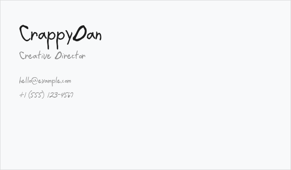 CrappyDan Business Card