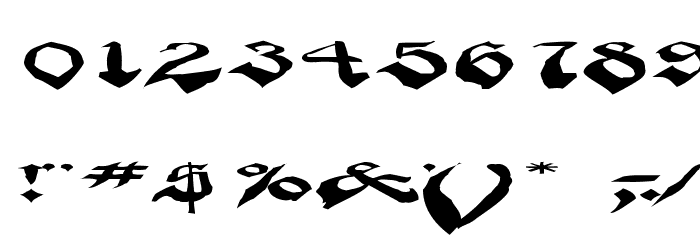 CrappyGothic フォント その他の文字