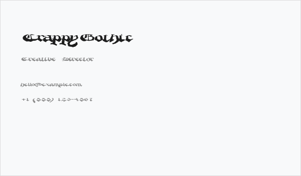 CrappyGothic Business Card