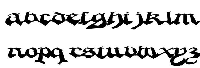 CrappyGothic フォント 小文字