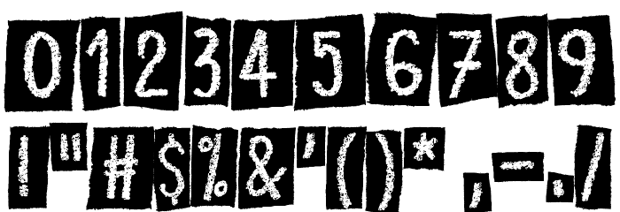 Craps of Paper Font OTHER CHARS