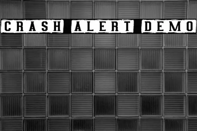 Crash Alert Demo Шрифта examples
