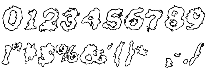 Crash Outline Font OTHER CHARS