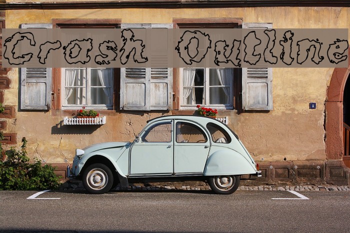 Crash Outline Font examples