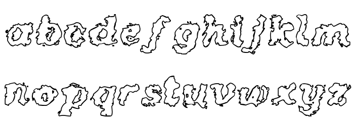 Crash Outline Font LOWERCASE