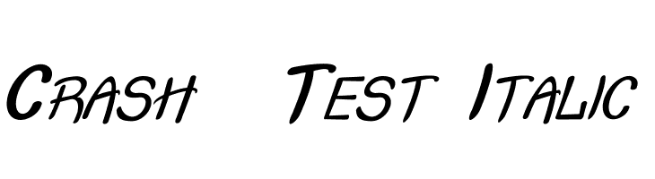 Crash  Test Italic  Скачать бесплатные шрифты