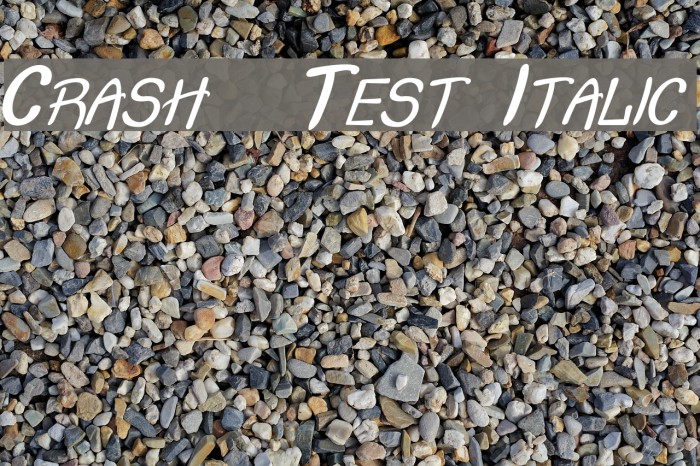 Crash Test Italic Font examples