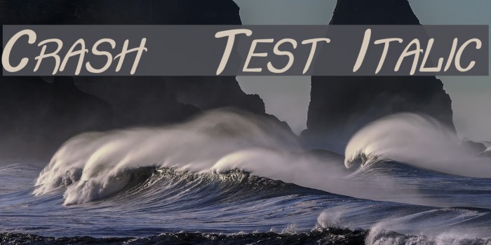 Crash Test Italic Font examples