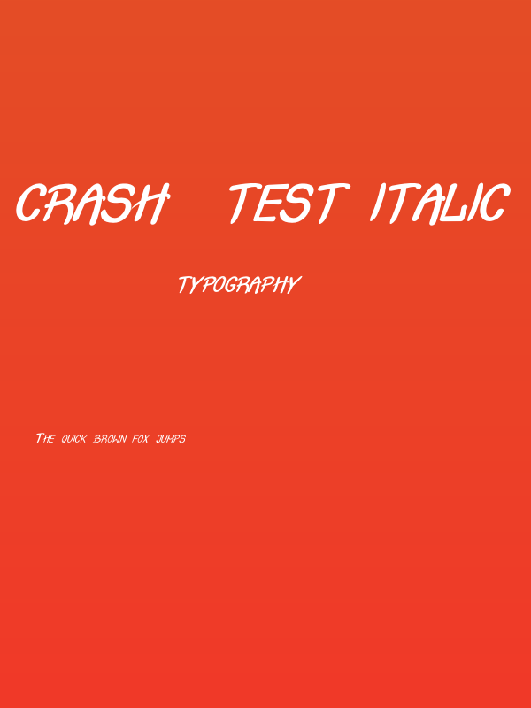Crash  Test Italic Poster