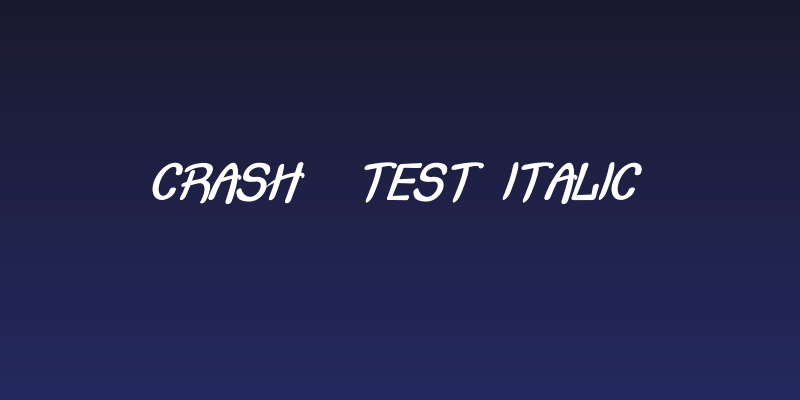 Crash  Test Italic Social Header