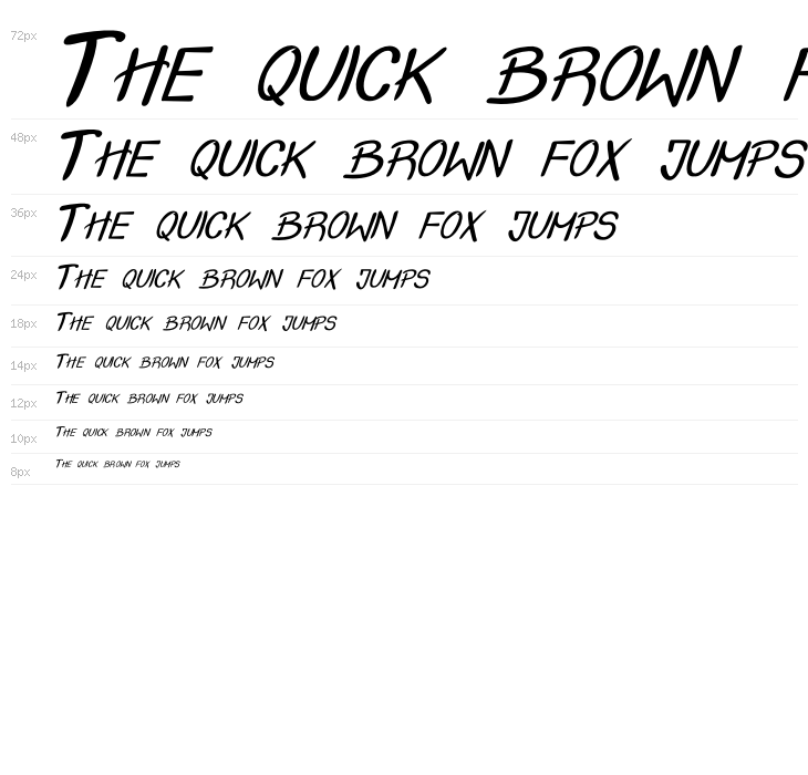 Crash  Test Italic Waterfall