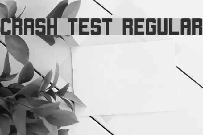 Crash Test Regular Font examples