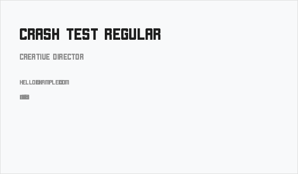 Crash Test Regular Business Card