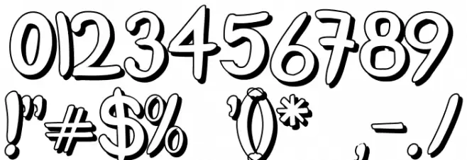 Crash  Test Shadow Font OTHER CHARS