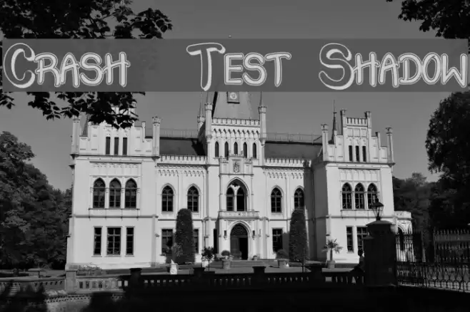 Crash  Test Shadow Font examples