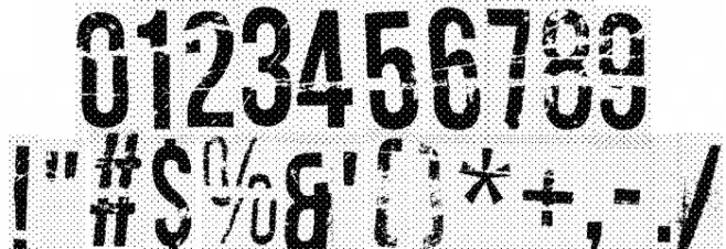 Crash test dummy Font OTHER CHARS