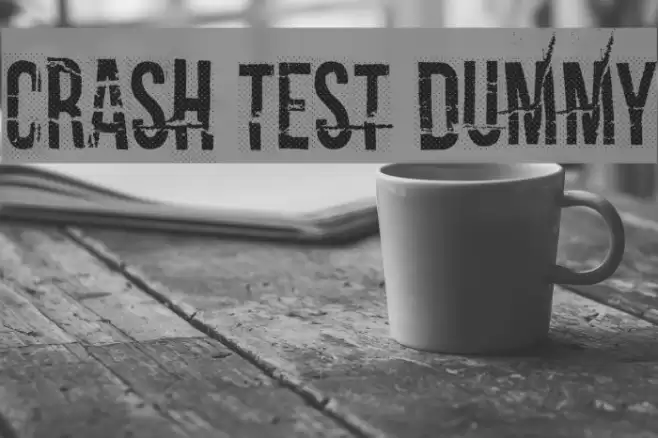 Crash test dummy Font examples