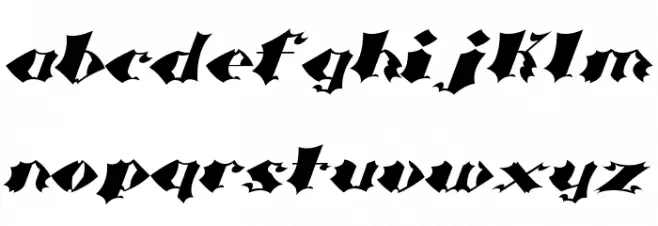 Crash Font LOWERCASE