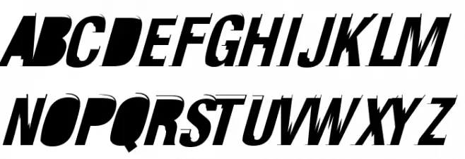 Crash Schriftart Groß