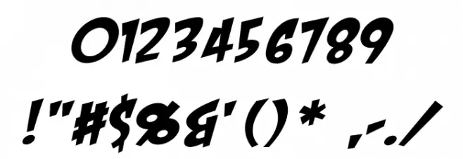 CrashLanding BB Italic Font OTHER CHARS